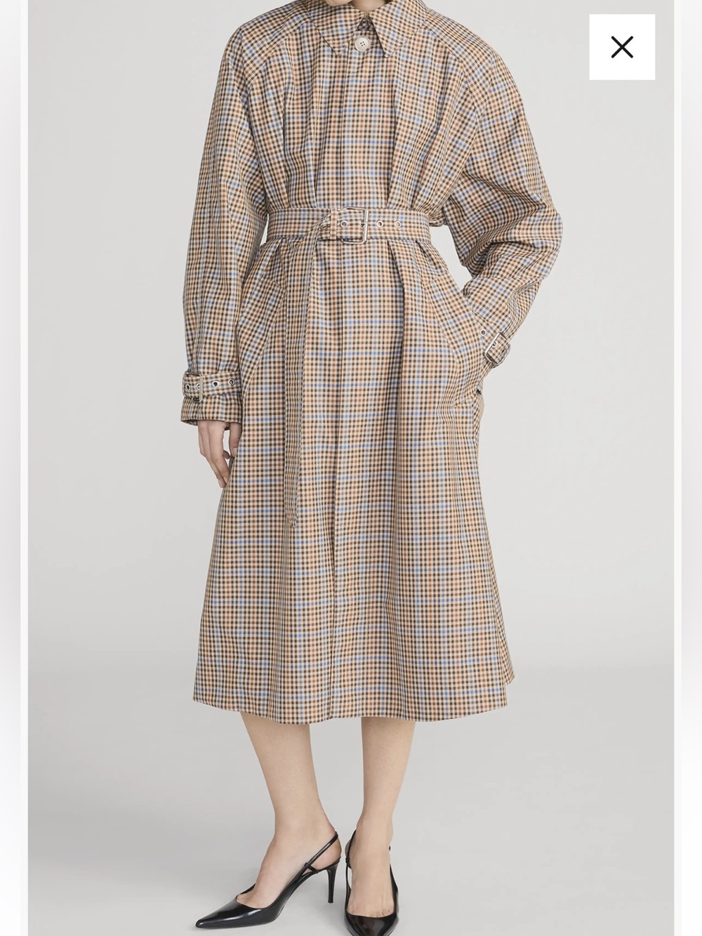 FRAME The Plaid Belted Coat in MOCHA CHECK